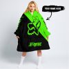 JUST GONNA SEND IT – 3D ALL OVER PRINTED – FOX RACING GIRL – GREEN - OODIE BLANKET HOODIE