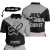 JUST GONNA SEND IT – 3D ALL OVER PRINTED – FOX RACING GIRL – GREY - POLO SHIRT