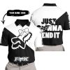 JUST GONNA SEND IT – 3D ALL OVER PRINTED – FOX RACING GIRL – WHITE - POLO SHIRT