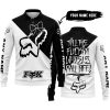 TILL THE FUCKIN FREAKIN TRAINING WHEEL FALL OFF - 3D ALL OVER PRINTED - FOX RACING GIRL - BLACK - LONG SLEEVE POLO SHIRT