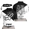 TILL THE FUCKIN FREAKIN TRAINING WHEEL FALL OFF - 3D ALL OVER PRINTED - FOX RACING GIRL - BLACK - POLO SHIRT