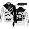 JUST FCKN SEND IT – 3D ALL OVER PRINTED – FOX RACING GIRL – BLACK - LONG SLEEVE POLO SHIRT