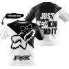 JUST FCKN SEND IT – 3D ALL OVER PRINTED – FOX RACING GIRL – BLACK - T-SHIRT