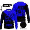 JUST FCKN SEND IT – 3D ALL OVER PRINTED – FOX RACING GIRL – BLUE - SWEATER UGLY