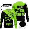 JUST FCKN SEND IT – 3D ALL OVER PRINTED – FOX RACING GIRL – GREEN 1 - SWEATER UGLY