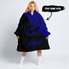 JUST FCKN SEND IT – 3D ALL OVER PRINTED – FOX RACING GIRL – NAVY - OODIE BLANKET HOODIE