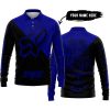 TILL THE FUCKIN FREAKIN TRAINING WHEEL FALL OFF - 3D ALL OVER PRINTED - FOX RACING GIRL - NAVY - LONG SLEEVE POLO SHIRT