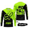 JUST FCKN SEND IT – 3D ALL OVER PRINTED – FOX RACING GIRL – NEON - JERSEY