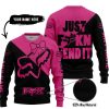 JUST FCKN SEND IT – 3D ALL OVER PRINTED – FOX RACING GIRL – PINK 1 - SWEATER UGLY