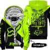 TILL THE FUCKIN FREAKIN TRAINING WHEEL FALL OFF - 3D ALL OVER PRINTED - FOX RACING GIRL - NEON - FLEECE ZIP HOODIE