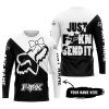 JUST FCKN SEND IT – 3D ALL OVER PRINTED – FOX RACING GIRL – WHITE - JERSEY