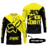 JUST FCKN SEND IT – 3D ALL OVER PRINTED – FOX RACING GIRL – YELLOW - JERSEY