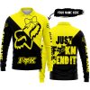 JUST FCKN SEND IT – 3D ALL OVER PRINTED – FOX RACING GIRL – YELLOW - LONG SLEEVE POLO SHIRT