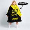 JUST FCKN SEND IT – 3D ALL OVER PRINTED – FOX RACING GIRL – YELLOW - OODIE BLANKET HOODIE