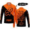 TILL THE FUCKIN FREAKIN TRAINING WHEEL FALL OFF - 3D ALL OVER PRINTED - FOX RACING GIRL - ORANGE - LONG SLEEVE POLO SHIRT