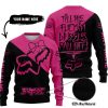 TILL THE FUCKIN FREAKIN TRAINING WHEEL FALL OFF - 3D ALL OVER PRINTED - FOX RACING GIRL - PINK 1 - SWEATER UGLY