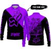 TILL THE FUCKIN FREAKIN TRAINING WHEEL FALL OFF - 3D ALL OVER PRINTED - FOX RACING GIRL - PURPLE - LONG SLEEVE POLO SHIRT