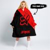 TILL THE FUCKIN FREAKIN TRAINING WHEEL FALL OFF - 3D ALL OVER PRINTED - FOX RACING GIRL - RED - OODIE BLANKET HOODIE