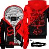 TILL THE FUCKIN FREAKIN TRAINING WHEEL FALL OFF - 3D ALL OVER PRINTED - FOX RACING GIRL - RED - FLEECE ZIP HOODIE
