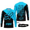 TILL THE FUCKIN FREAKIN TRAINING WHEEL FALL OFF - 3D ALL OVER PRINTED - FOX RACING GIRL - SKY BLUE - JERSEY