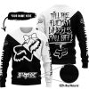 TILL THE FUCKIN FREAKIN TRAINING WHEEL FALL OFF - 3D ALL OVER PRINTED - FOX RACING GIRL - WHITE - SWEATER UGLY