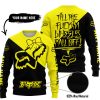 TILL THE FUCKIN FREAKIN TRAINING WHEEL FALL OFF - 3D ALL OVER PRINTED - FOX RACING GIRL - YELLOW - SWEATER UGLY
