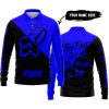 TOO FAST TO LIVE TOO YOUNG TO DIE – 3D ALL OVER PRINTED – FOX RACING GIRL – BLUE - LONG SLEEVE POLO SHIRT