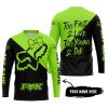 TOO FAST TO LIVE TOO YOUNG TO DIE – 3D ALL OVER PRINTED – FOX RACING GIRL – GREEN 1 - JERSEY
