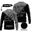 TOO FAST TO LIVE TOO YOUNG TO DIE – 3D ALL OVER PRINTED – FOX RACING GIRL – GREY - SWEATER UGLY