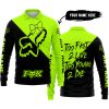 TOO FAST TO LIVE TOO YOUNG TO DIE – 3D ALL OVER PRINTED – FOX RACING GIRL – NEON - LONG SLEEVE POLO SHIRT
