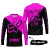 TOO FAST TO LIVE TOO YOUNG TO DIE – 3D ALL OVER PRINTED – FOX RACING GIRL - PINK - JERSEY