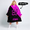 TOO FAST TO LIVE TOO YOUNG TO DIE – 3D ALL OVER PRINTED – FOX RACING GIRL - PINK - OODIE BLANKET HOODIE