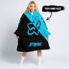 TOO FAST TO LIVE TOO YOUNG TO DIE – 3D ALL OVER PRINTED – FOX RACING GIRL – SKY BLUE - OODIE BLANKET HOODIE