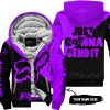 JUST GONNA SEND IT – 3D ALL OVER PRINTED – FOX RACING GIRL – PURPLE - FLEECE ZIP HOODIE