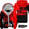 JUST GONNA SEND IT – 3D ALL OVER PRINTED – FOX RACING GIRL – RED - FLEECE ZIP HOODIE