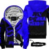 JUST GONNA SEND IT – 3D ALL OVER PRINTED – FOX RACING GIRL – BLUE - FLEECE ZIP HOODIE