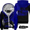 JUST GONNA SEND IT – 3D ALL OVER PRINTED – FOX RACING GIRL – NAVY - FLEECE ZIP HOODIE