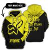 TOO FAST TO LIVE TOO YOUNG TO DIE – 3D ALL OVER PRINTED – FOX RACING GIRL – YELLOW