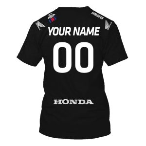 Honda motocross 3d, Honda racing zip up hoodies, Honda custom motocross jersey