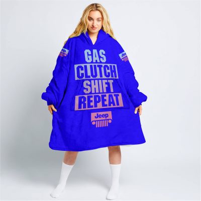 Gas Clutch Shift Repeat – Limited Edition – Jeep – Blue - Oodie Blanket