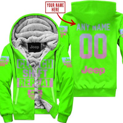 Gas Clutch Shift Repeat – Limited Edition – Jeep – Green - Fleece Zip Hoodie