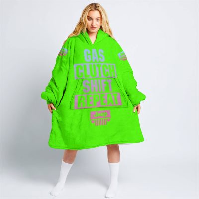 Gas Clutch Shift Repeat – Limited Edition – Jeep – Green - Oodie Blanket