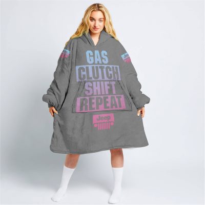Gas Clutch Shift Repeat – Limited Edition – Jeep – Grey - Oodie Blanket