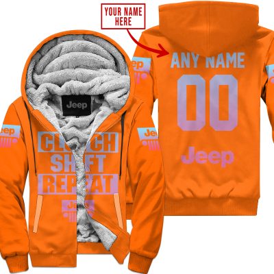 Gas Clutch Shift Repeat – Limited Edition – Jeep – Orange - Fleece Zip Hoodie