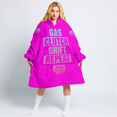 Gas Clutch Shift Repeat – Limited Edition – Jeep – Pink - Oodie Blanket