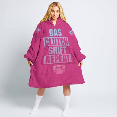 Gas Clutch Shift Repeat – Limited Edition – Jeep – Pink 1 - Oodie Blanket