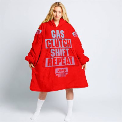 Gas Clutch Shift Repeat – Limited Edition – Jeep – Red - Oodie Blanket