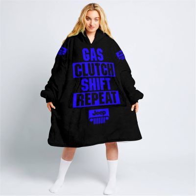 Gas Clutch Shift Repeat – Limited Edition – Jeep – Black Blue - Oodie Blanket