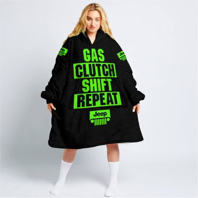 Gas Clutch Shift Repeat – Limited Edition – Jeep – Black Green - Oodie Blanket