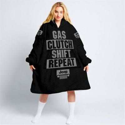 Gas Clutch Shift Repeat – Limited Edition – Jeep – Black Grey - Oodie Blanket